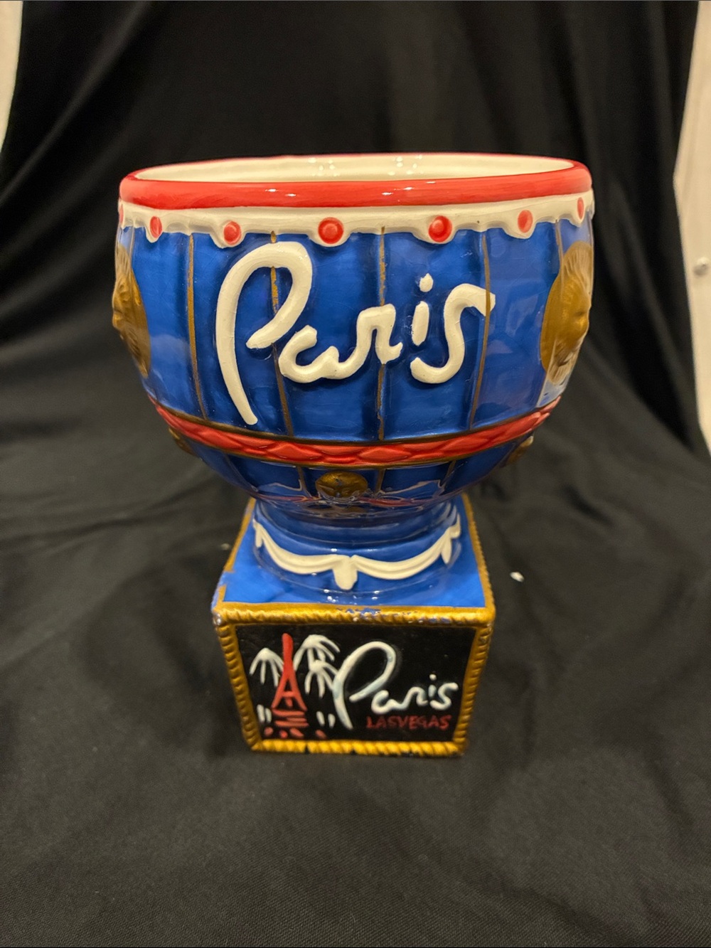 Blue Paris Ceramic Decorative Goblet - Unknown Brand